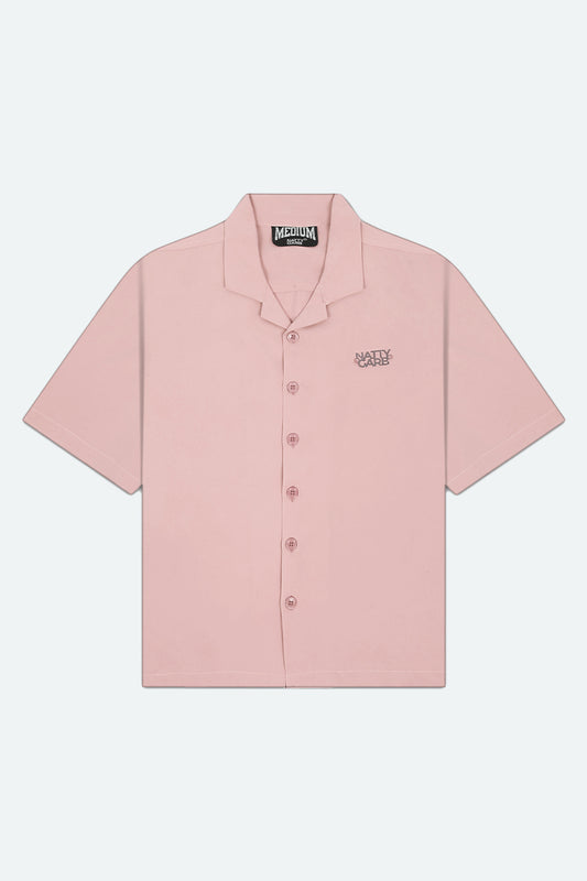 CUBAN COLLAR SHIRT (PASTEL PINK)