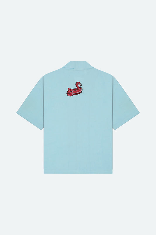 FLAMINGO FLOAT LINEN SHIRT