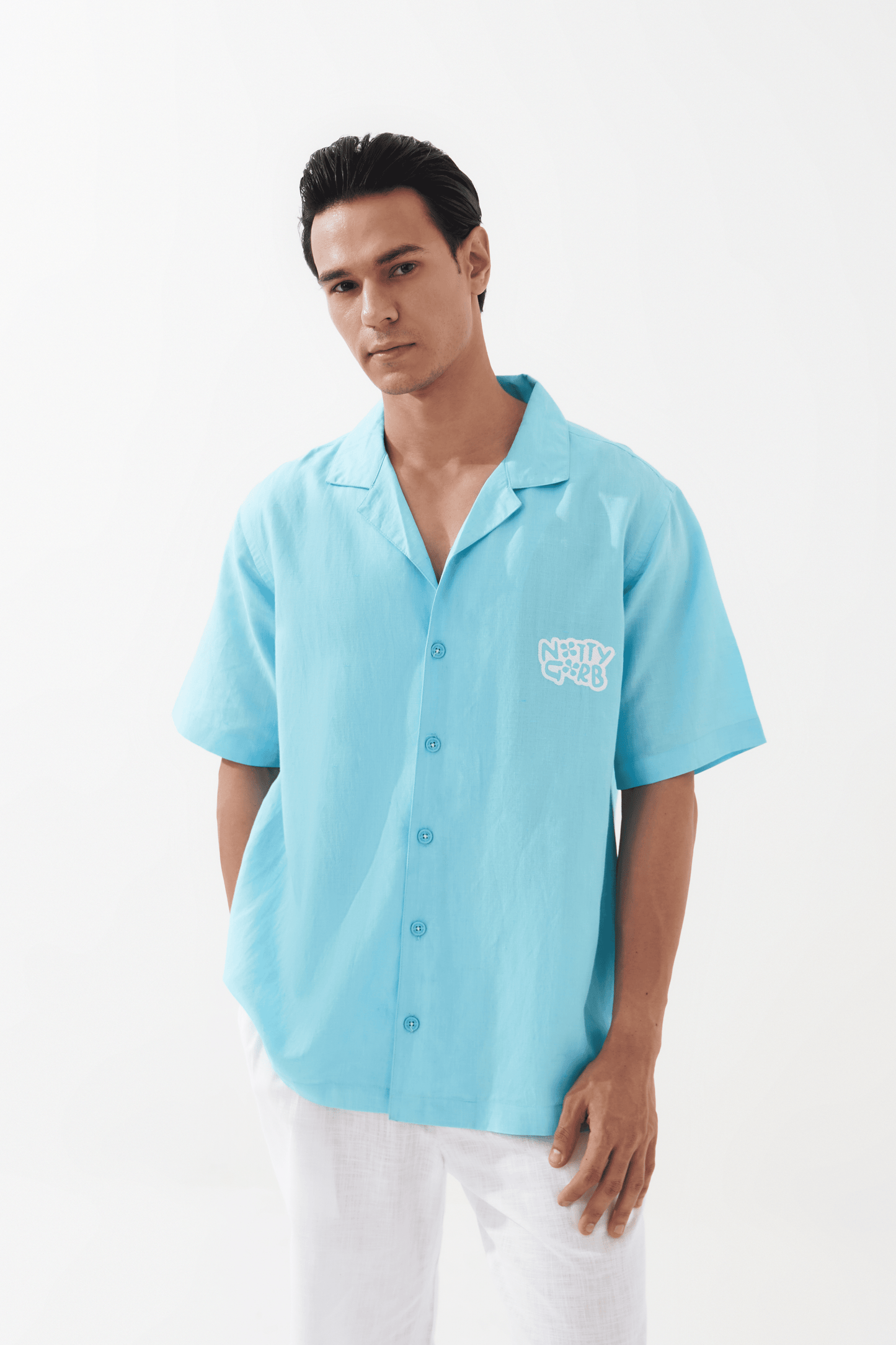 FLAMINGO FLOAT LINEN SHIRT