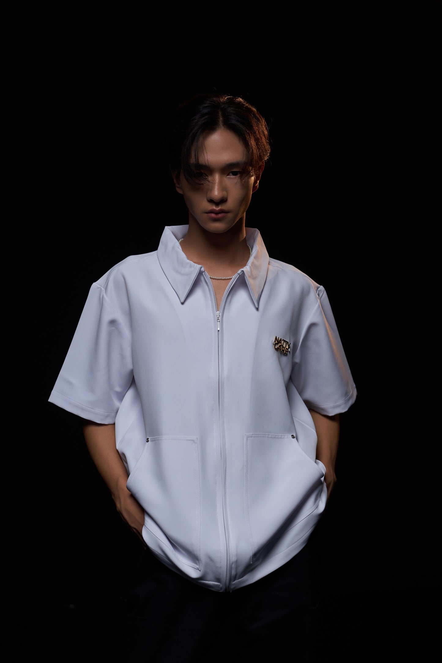 KANG-POCKET SHIRT (PEARL WHITE)