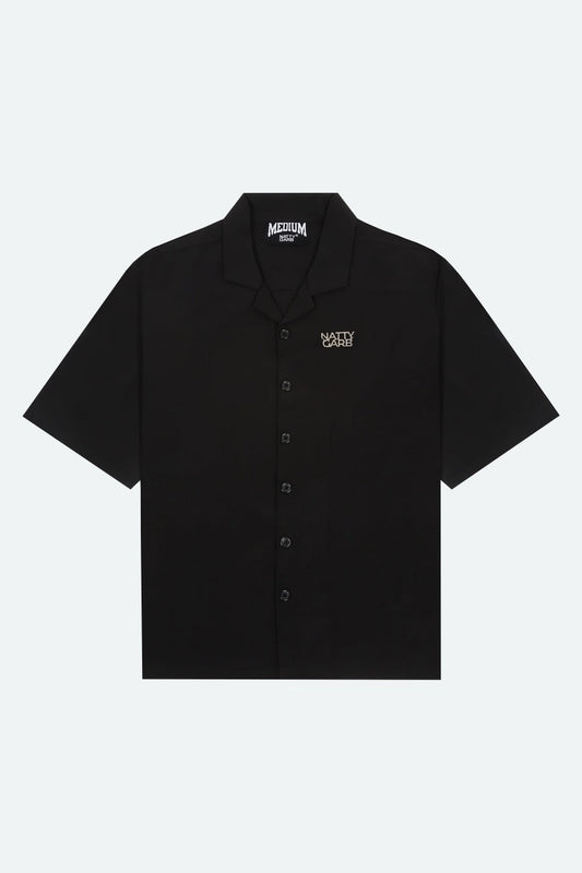 CUBAN COLLAR SHIRT (BLACK)