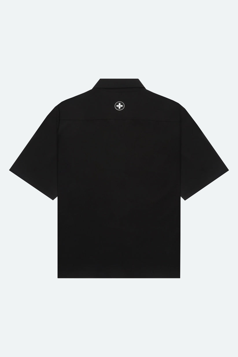 CUBAN COLLAR SHIRT (BLACK)