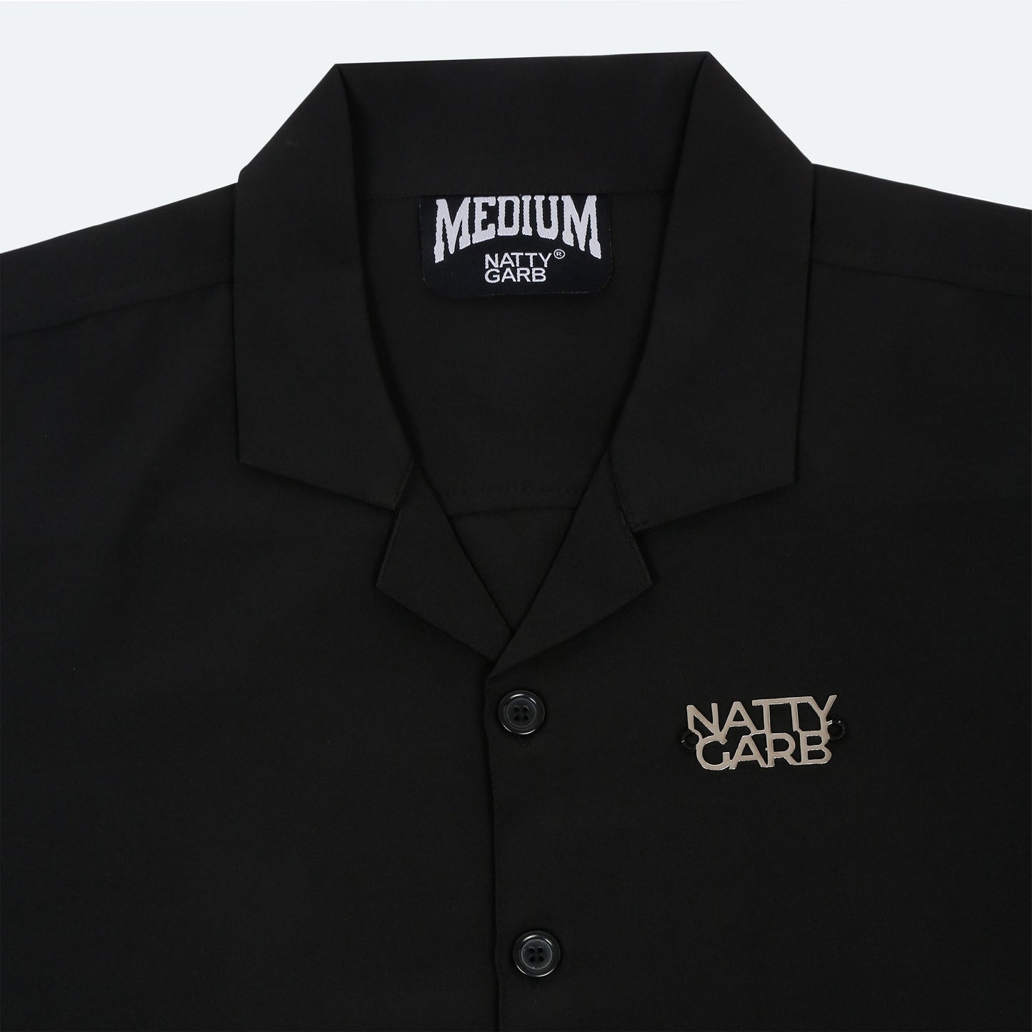 CUBAN COLLAR SHIRT (BLACK)