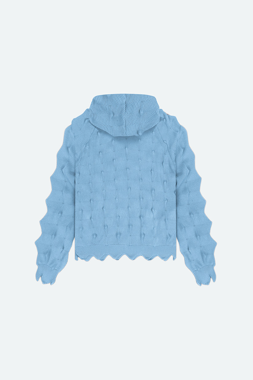 PUNK SPIKE HOODIE (CAROLINA BLUE)