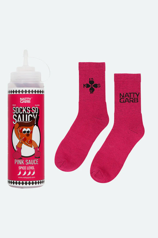 SOCKS SO SAUCY - PINK SAUCE