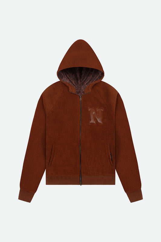 NG REVERSIBLE SHERPA JACKET (BROWN)