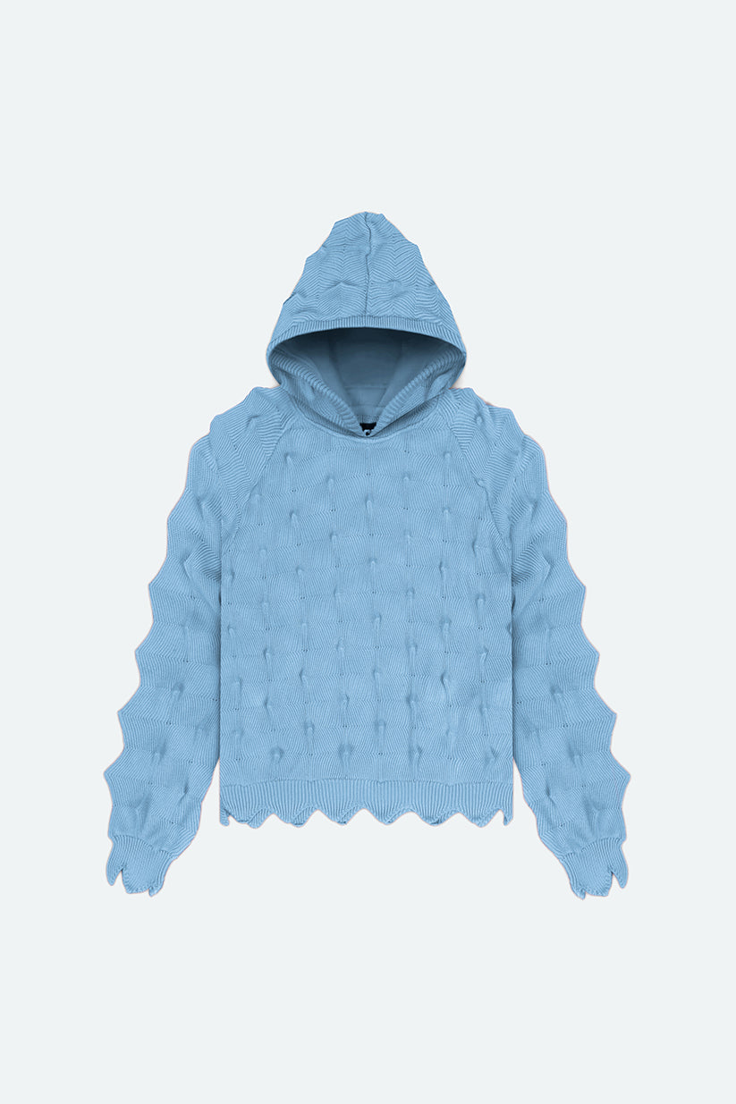 PUNK SPIKE HOODIE (CAROLINA BLUE)