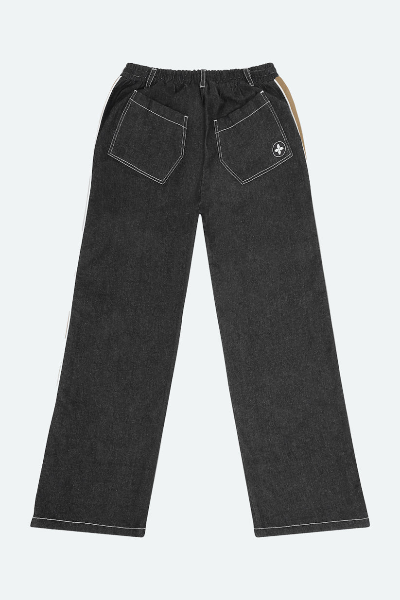 BB STRIPED DENIM CHARCOAL GREY