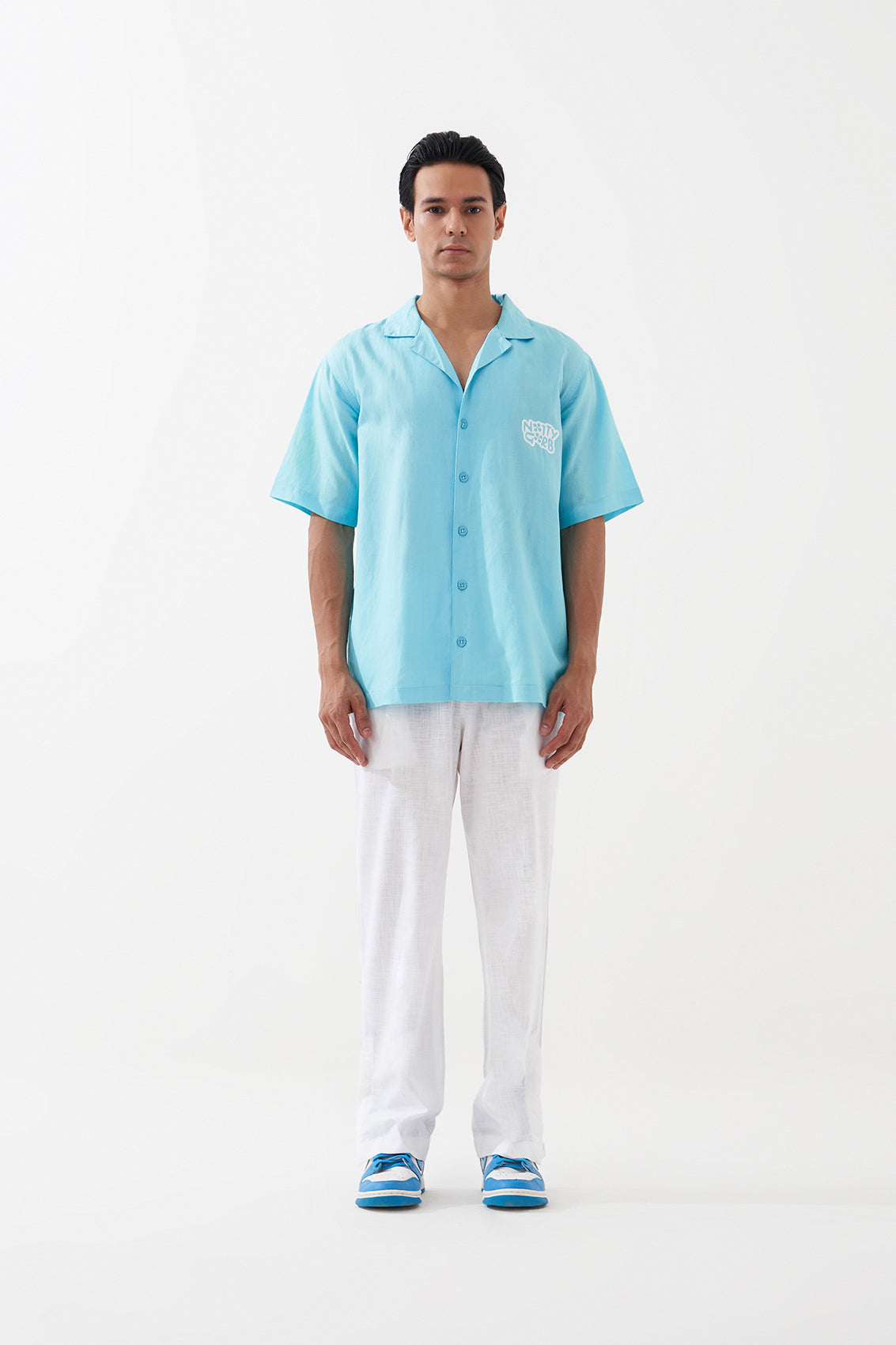 FLAMINGO FLOAT LINEN SHIRT