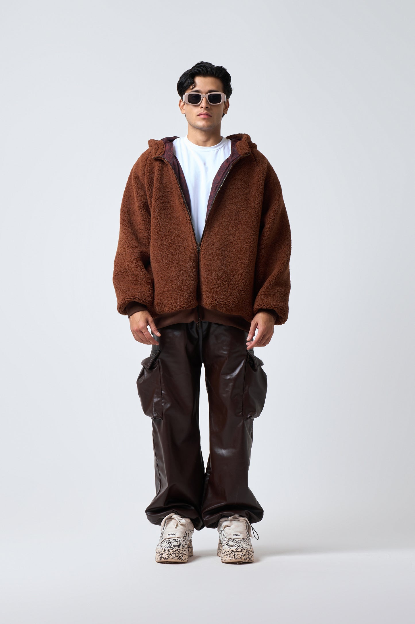 NG REVERSIBLE SHERPA JACKET (BROWN)