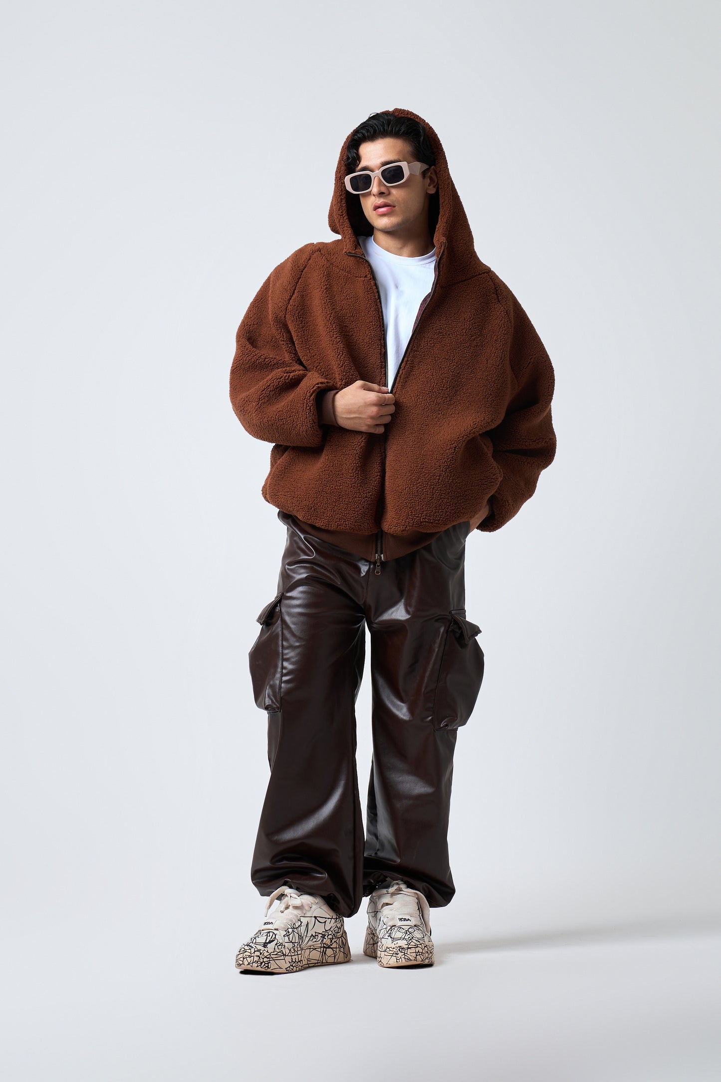 NG REVERSIBLE SHERPA JACKET (BROWN)