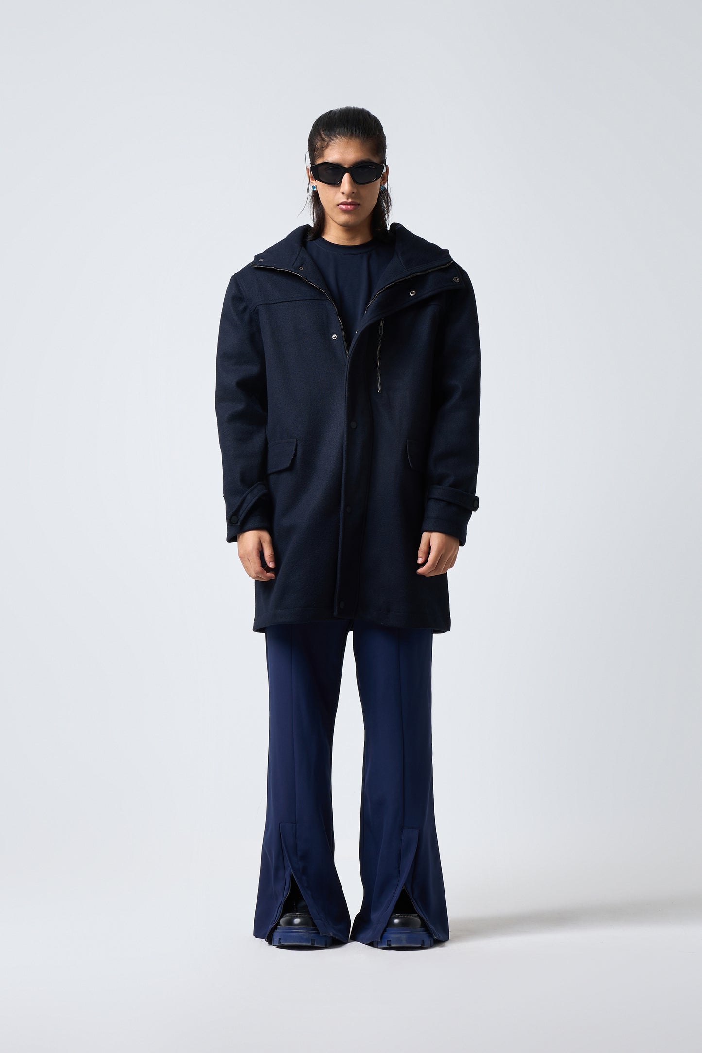 COLD HEART TRENCH COAT: ONE OF ONE (NAVY)