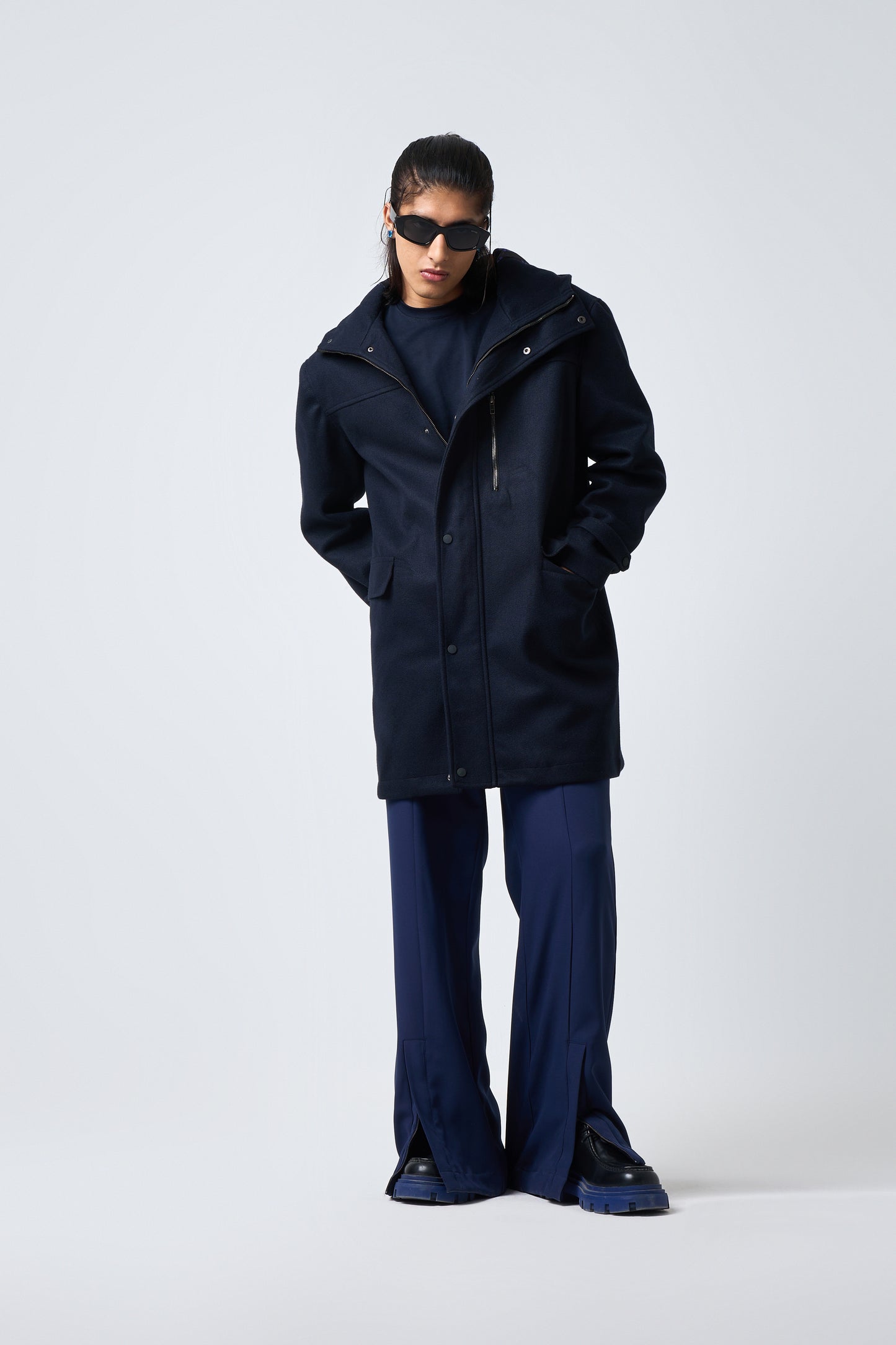 COLD HEART TRENCH COAT: ONE OF ONE (NAVY)